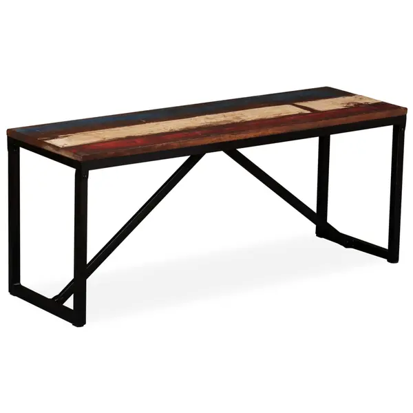 Gossi banca, 110 x 35 x 45 cm, lemn masiv reciclat