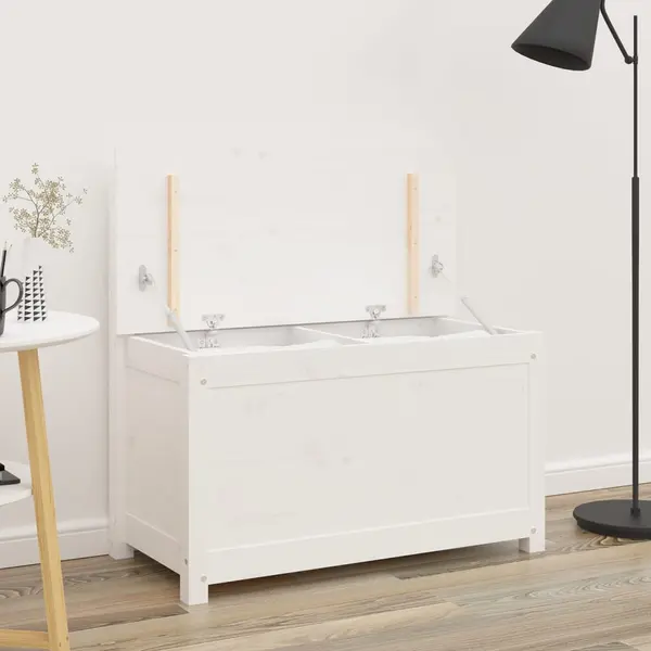 Gossi banca, alb, 80x41x77 cm, lemn masiv de pin