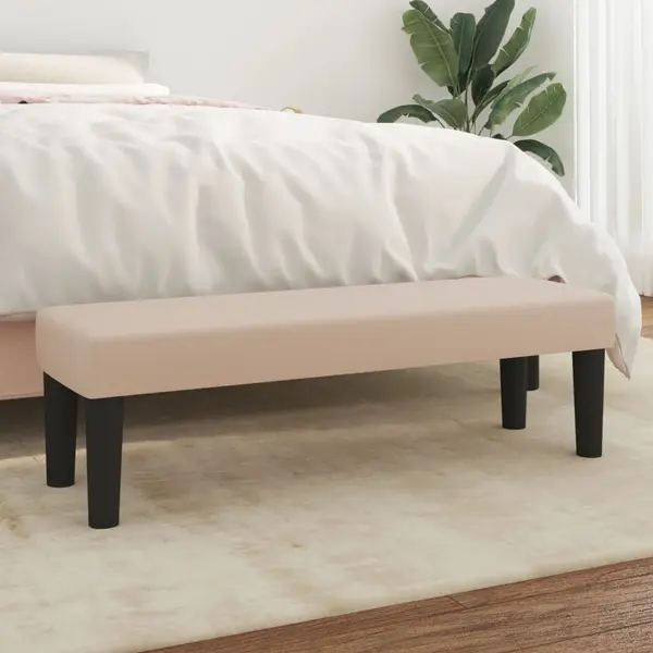 Gossi banca, cappuccino, 100x30x30 cm, piele ecologica