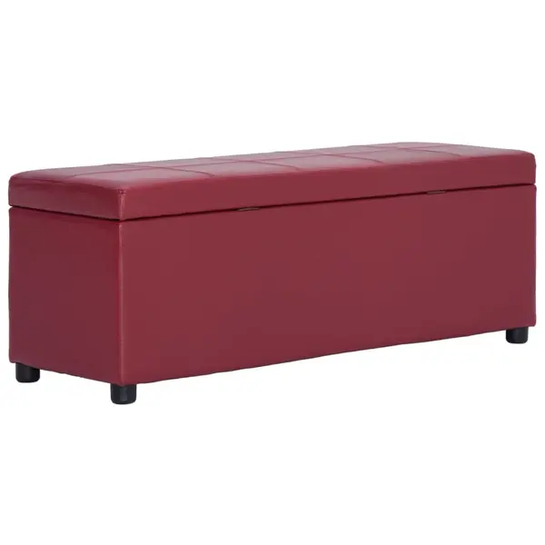 Gossi banca, compartiment de depozitare, grena 116 cm piele ecologica