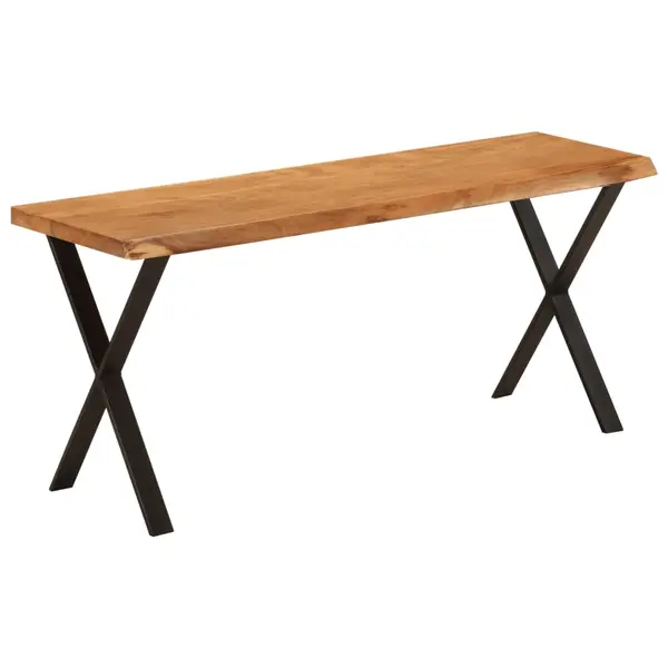 Gossi banca cu margini naturale 105 cm, lemn masiv de acacia