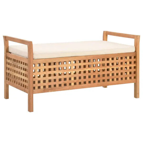 Gossi banca de depozitare, 93 x 49 x 49 cm, lemn masiv de nuc