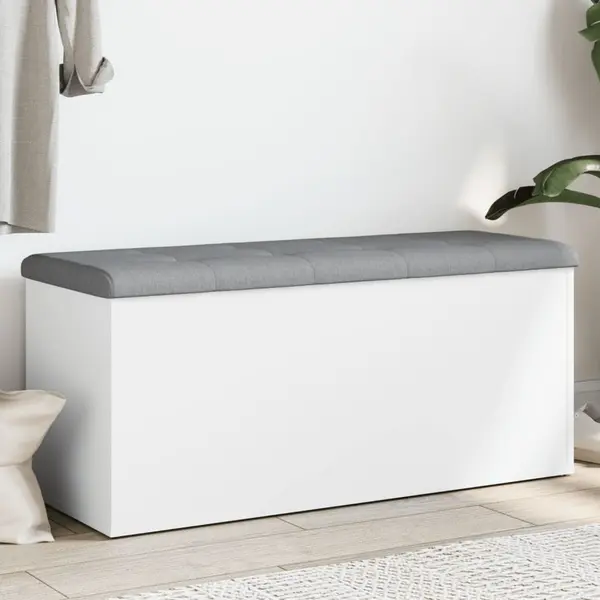 Gossi banca de depozitare, alb , 102x42x45 cm, lemn prelucrat