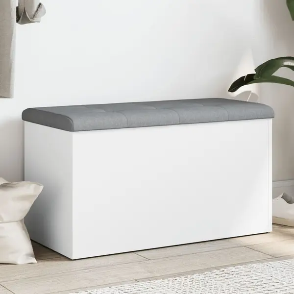 Gossi banca de depozitare, alb , 82x42x45 cm, lemn prelucrat