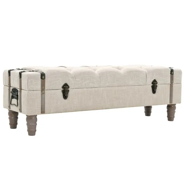 Gossi banca de depozitare, lemn masiv si otel, 111 x 34 x 37 cm