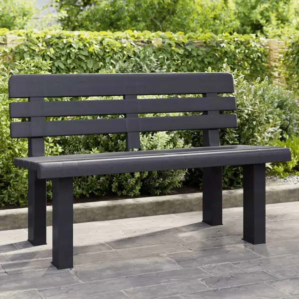 Gossi banca de gradina, alb, 110x52x71 cm, polipropilena