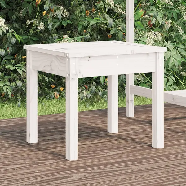 Gossi banca de gradina, alb, 50x44x45 cm, lemn masiv de pin