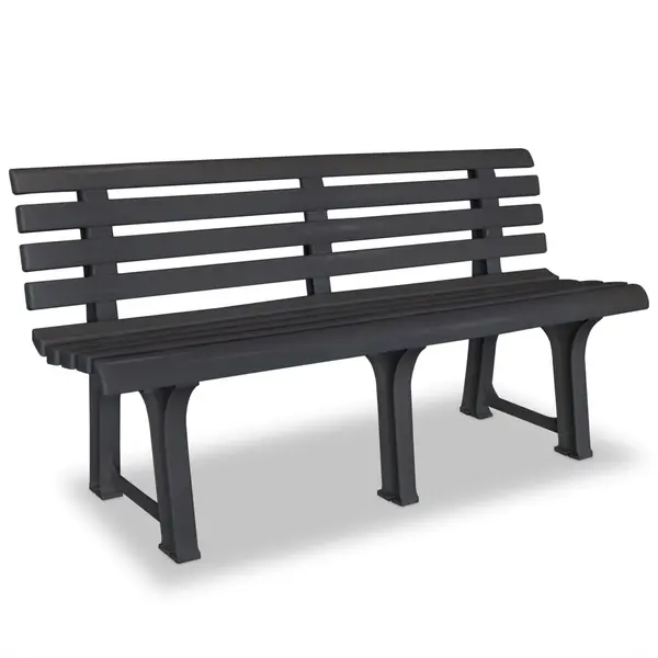 Gossi banca de gradina, antracit, 145,5 cm, plastic