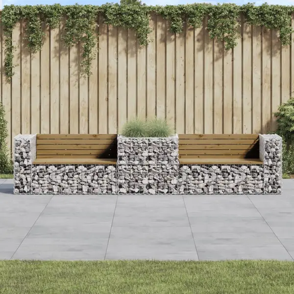 Gossi banca de gradina & cos gabion, lemn de pin tratat
