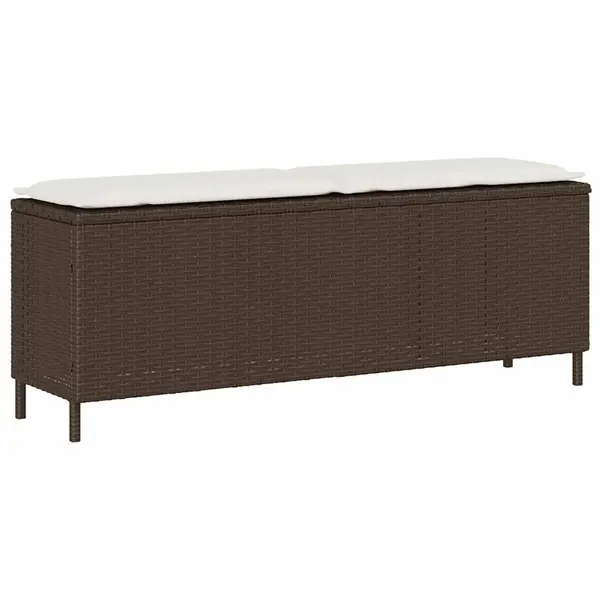 Gossi banca de gradina cu perna, maro,110x30x40,5 cm, poliratan
