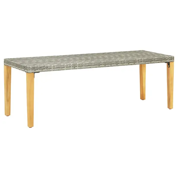 Gossi banca de gradina, gri, 80 cm, poliratan