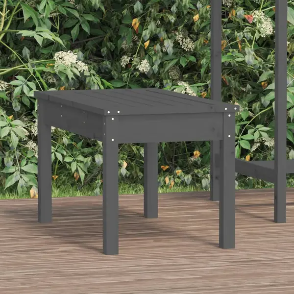 Gossi banca de gradina, gri, 80x44x45 cm, lemn masiv de pin