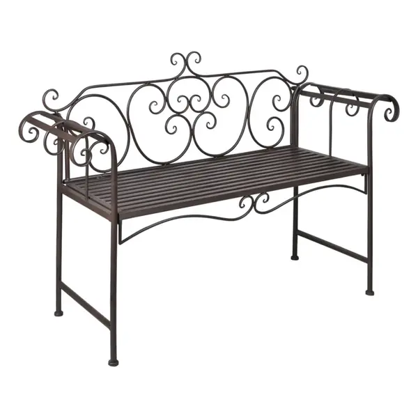 Gossi banca de gradina, maro invechit, 132 cm, otel