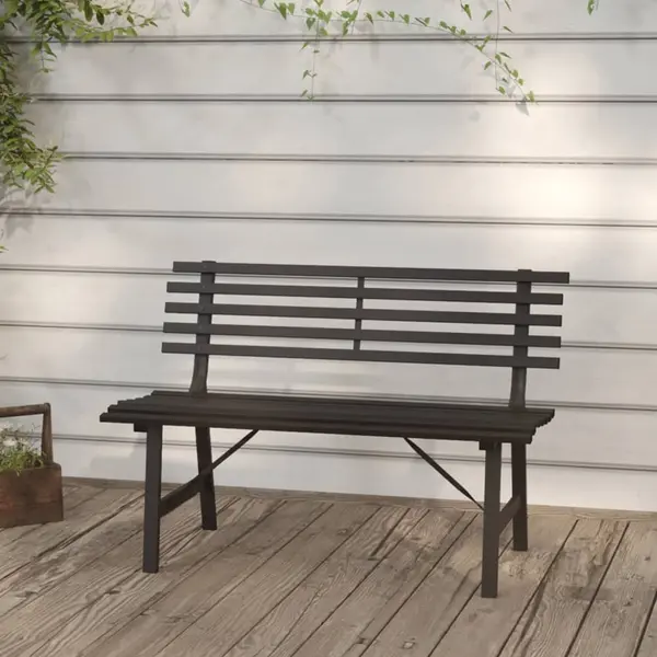 Gossi banca de gradina, negru, 110 cm, otel