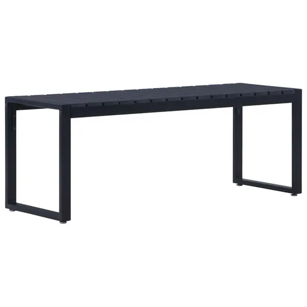 Gossi banca de gradina, negru, 120,5 cm, placa ps