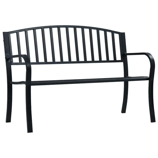 Gossi banca de gradina, negru, 125 cm, otel