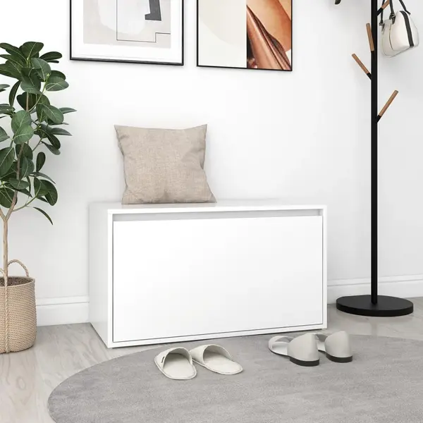 Gossi banca de hol, alb, 80x40x45 cm, pal