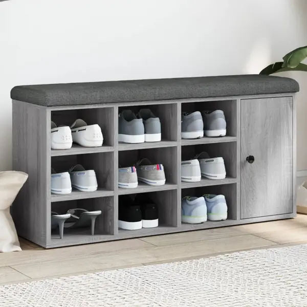 Gossi banca de pantofi, gri sonoma, 102x32x50 cm, lemn prelucrat