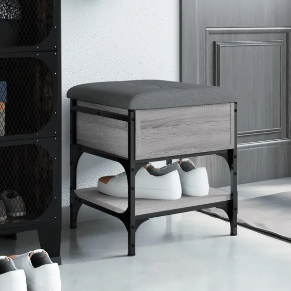 Gossi banca de pantofi, gri sonoma, 42x42x45 cm, lemn prelucrat