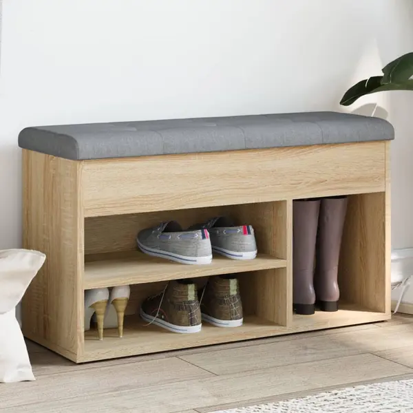 Gossi banca de pantofi stejar sonoma 82x32x45,5 cm lemn prelucrat