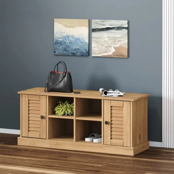 Gossi banca de pantofi vigo, 106x35x45 cm, lemn masiv de pin