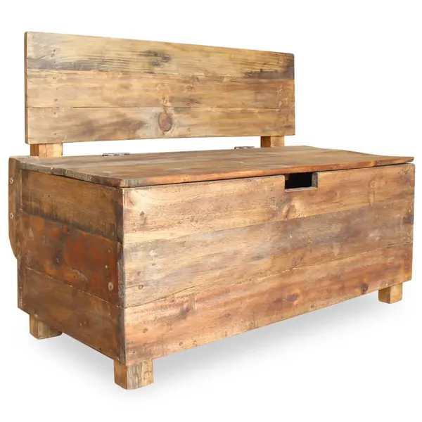 Gossi banca din lemn reciclat de esenta tare, 86 x 40 x 60 cm