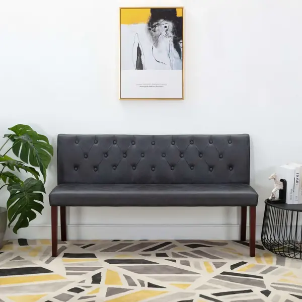 Gossi banca, gri, 148,5 cm, velur ecologic