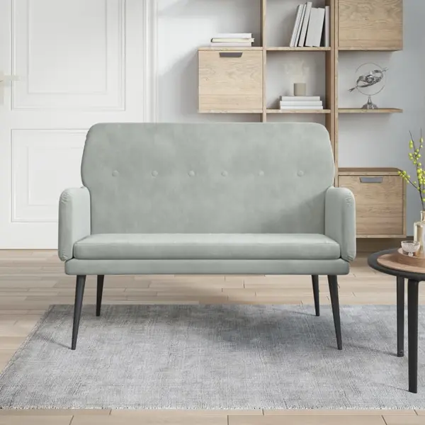 Gossi banca, gri deschis, 108x79x79 cm, catifea