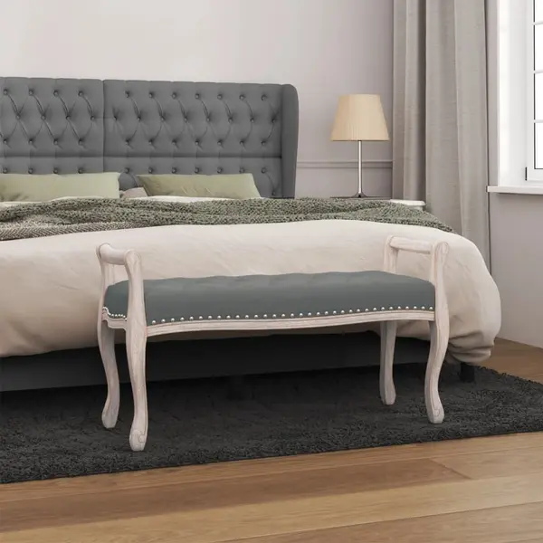 Gossi banca, gri inchis, 110x45x60 cm, textil
