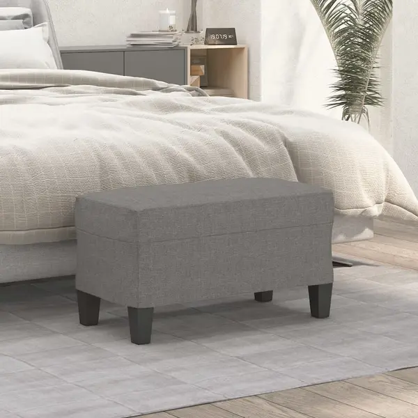 Gossi banca, gri inchis, 70x35x41 cm, textil