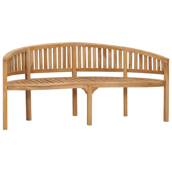 Gossi banca in forma de banana, 180 cm, lemn masiv de tec