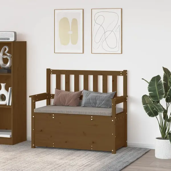 Gossi banca, maro miere, 112,5x51,5x96,5 cm, lemn masiv de pin