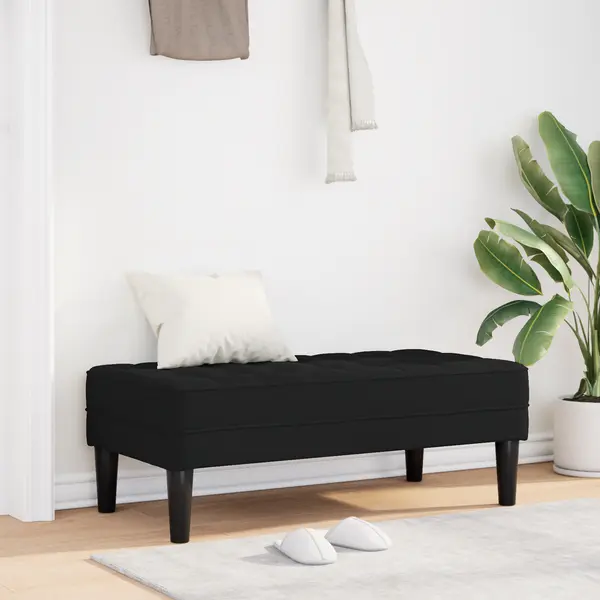 Gossi banca neagra 113x57x39 cm din tesatura