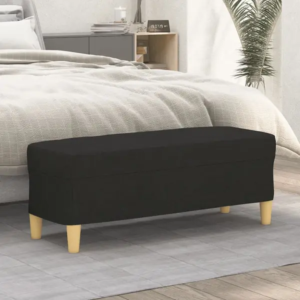 Gossi banca, negru, 100x35x41 cm, textil