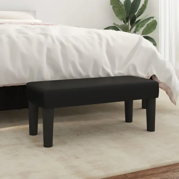 Gossi banca, negru, 70x30x30 cm, piele ecologica