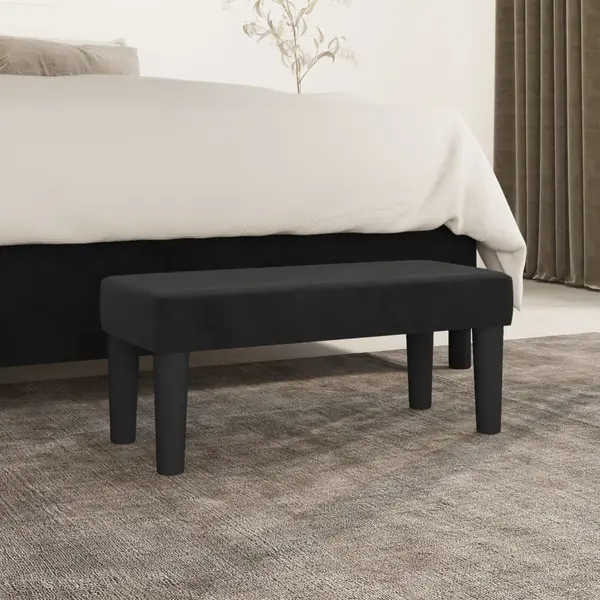 Gossi banca, negru, 70x30x30 cm, textil