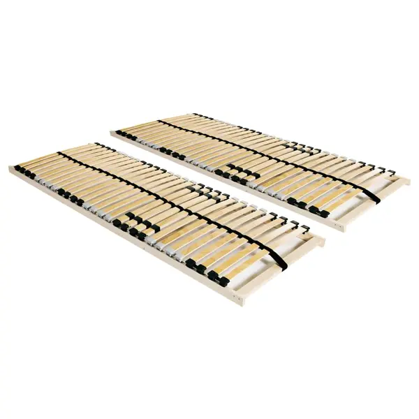 Gossi baze de pat cu sipci, 2 buc., 28 sipci, 7 zone, 80 x 200 cm