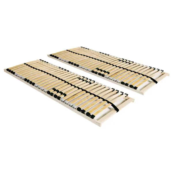 Gossi baze de pat cu sipci, 2 buc., 70 x 200 cm, cu 28 sipci, 7 zone