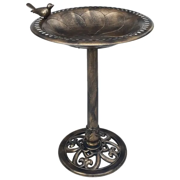 Gossi bazin pentru pasari de gradina, bronz, plastic