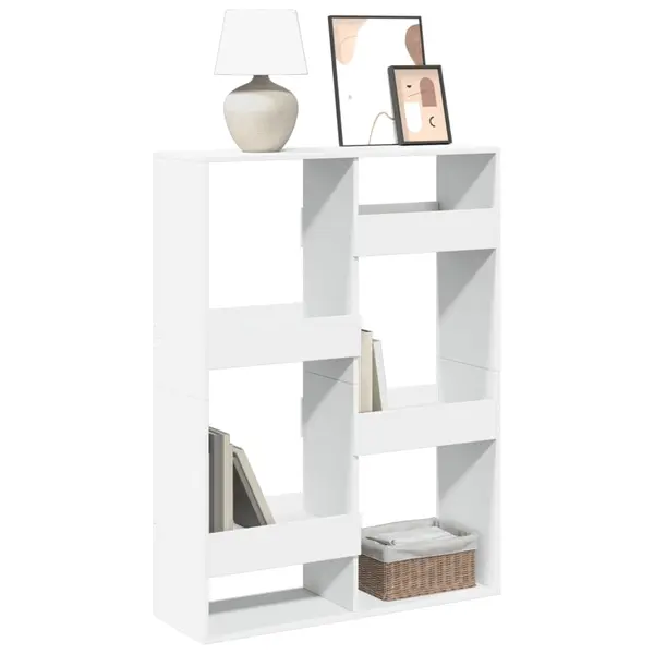 Gossi biblioteca, alb, 100x33x135 cm, lemn prelucrat
