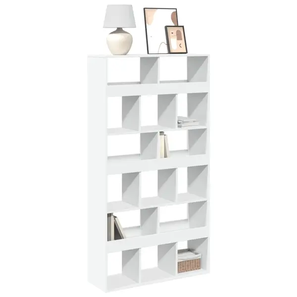Gossi biblioteca, alb, 100x33x187,5 cm, lemn prelucrat