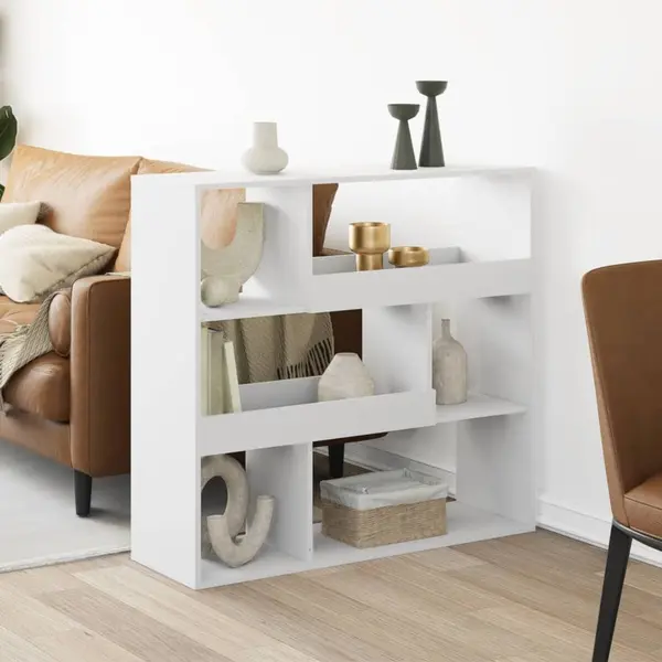 Gossi biblioteca, alb, 100x33x94,5 cm, lemn prelucrat