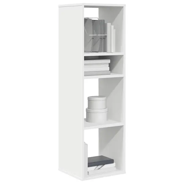 Gossi biblioteca, alb, 34x31x112 cm, lemn prelucrat