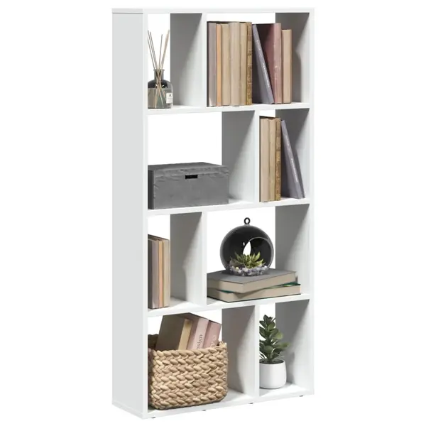 Gossi biblioteca, alb, 60x20x120 cm, lemn prelucrat