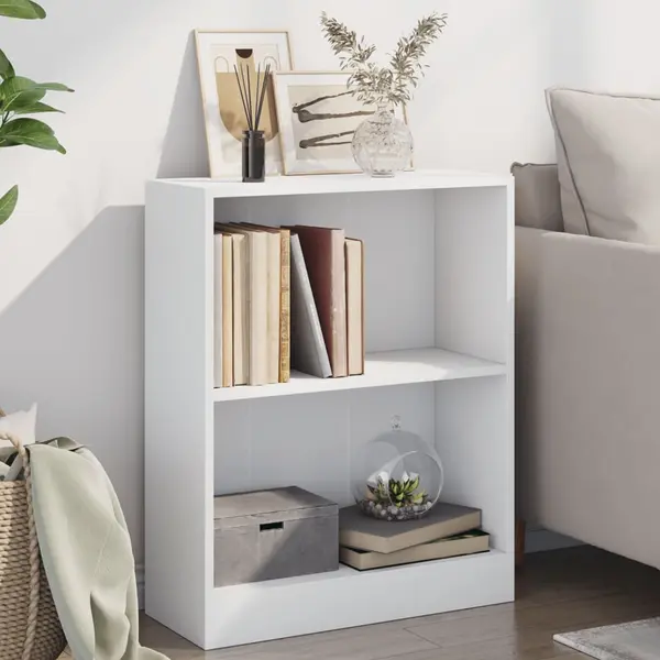 Gossi biblioteca, alb, 60x24x76 cm, lemn compozit