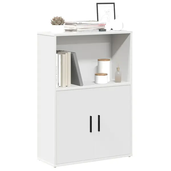 Gossi biblioteca, alb, 60x24x85 cm, lemn prelucrat