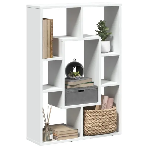 Gossi biblioteca, alb, 63x20x90 cm, lemn prelucrat