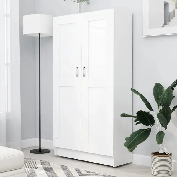 Gossi biblioteca, alb, 82,5 x 30,5 x 150 cm, lemn prelucrat