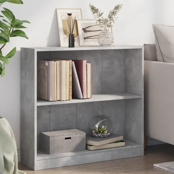 Gossi biblioteca, gri beton, 80 x 24 x 75 cm, pal
