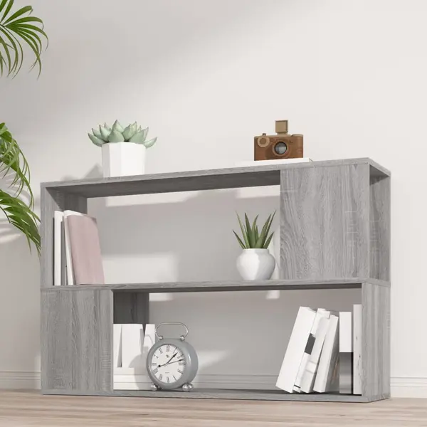 Gossi biblioteca, gri sonoma, 100x24x63 cm, lemn prelucrat